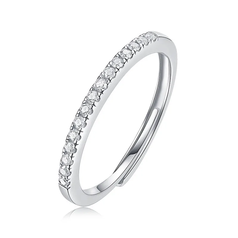 nhẫn bạc nữ dạng mảnh đính kim cương moissanite cleopatra nhẫn bạc nữ dạng mảnh đính kim cương moissanite cleopatra