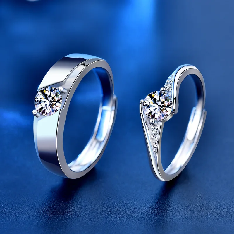 nhẫn cặp đôi bạc đính kim cương moissanite layla nhẫn cặp đôi bạc đính kim cương moissanite layla
