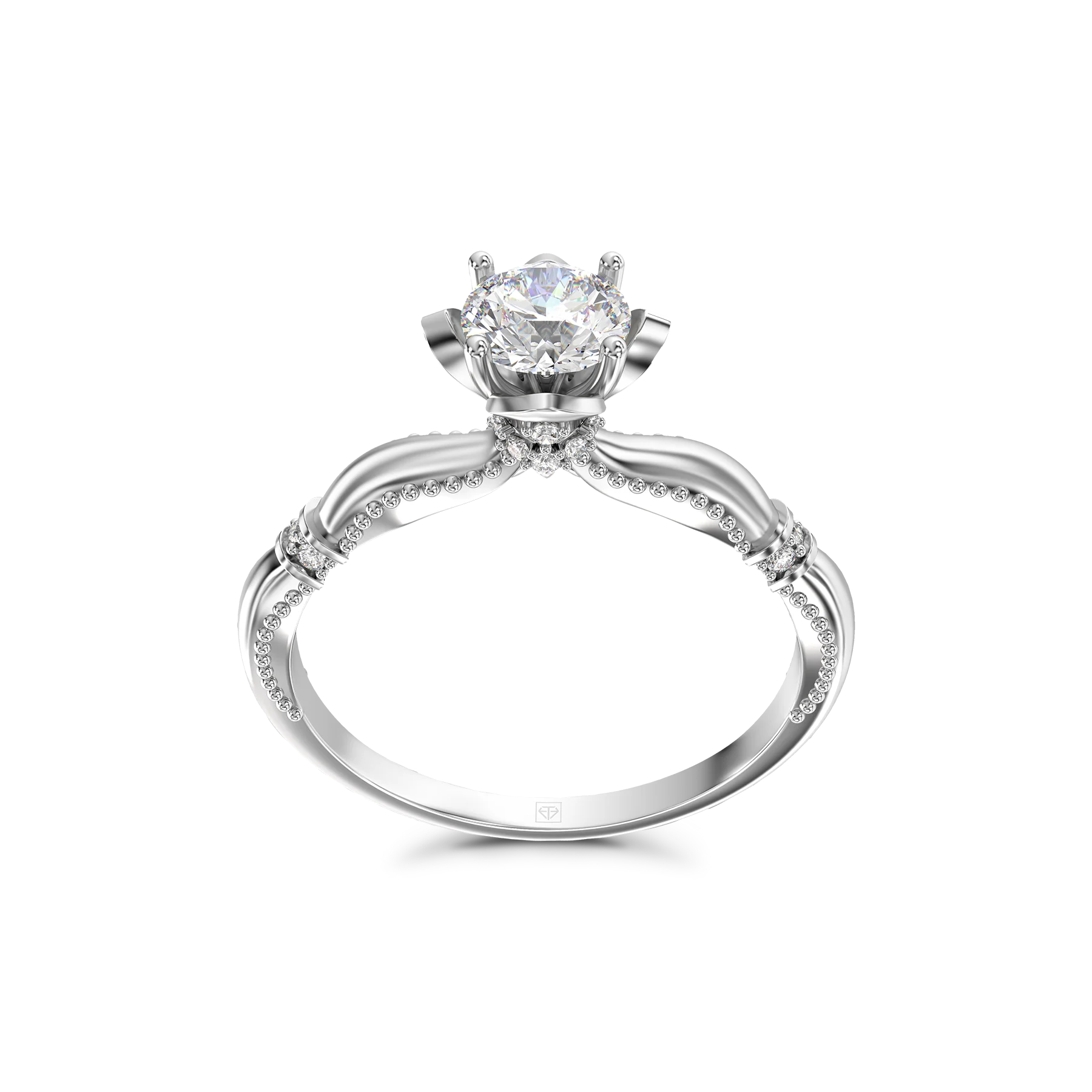beyond nhẫn cầu hôn vàng 14k đá moissanite beyond nhẫn cầu hôn vàng 14k đá moissanite