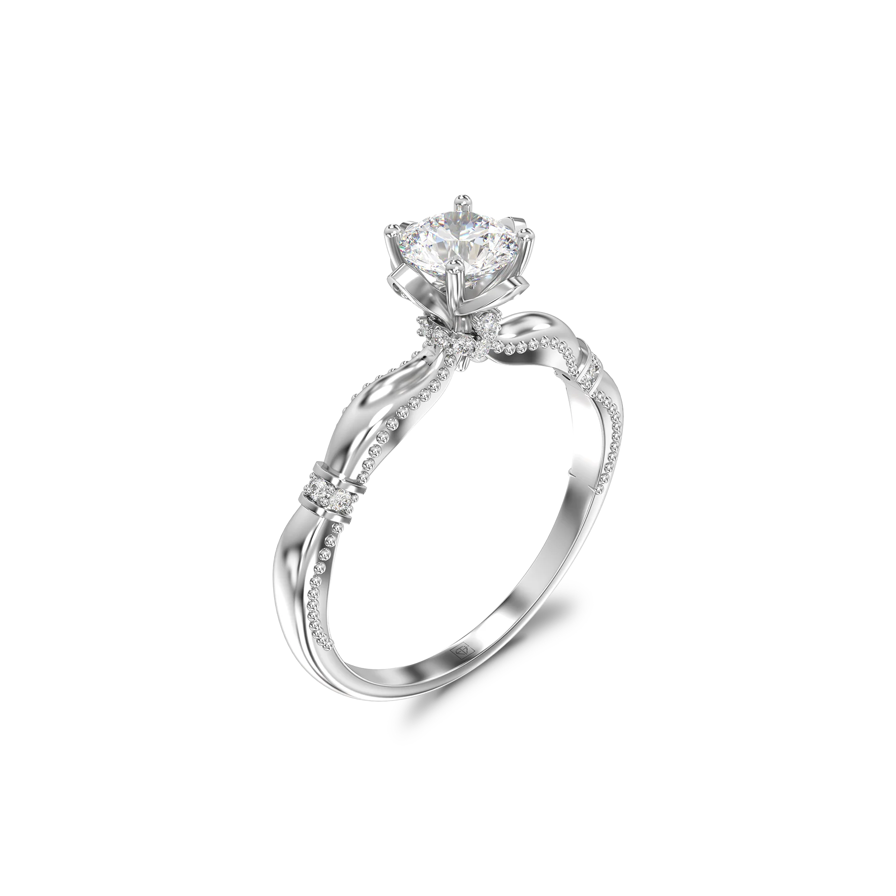 beyond nhẫn cầu hôn vàng 14k đá moissanite beyond nhẫn cầu hôn vàng 14k đá moissanite